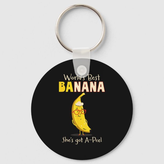 Porte-clés Funny Grandmother World's Nana Banana Pun  (Recto)