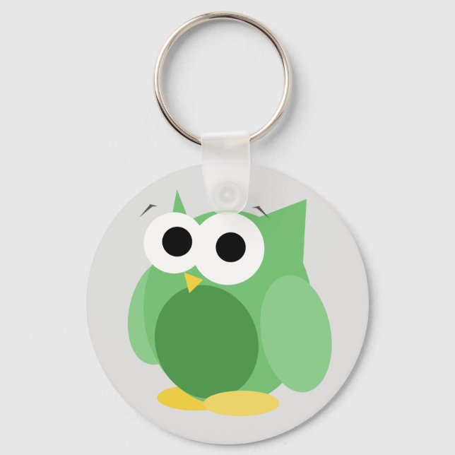 Porte-clés Funny Green Owl Porte - clé (Recto)