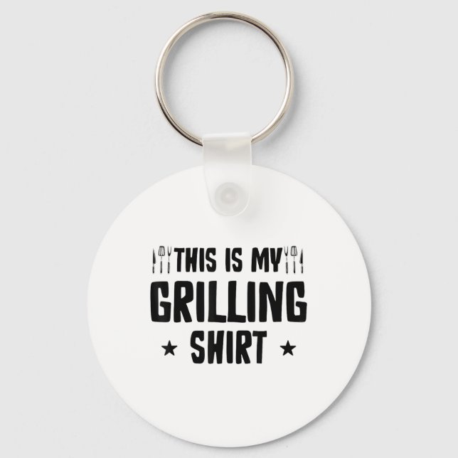 Porte-clés Funny Grilling Barbecue Barbecue Griller Smoker Pi (Recto)