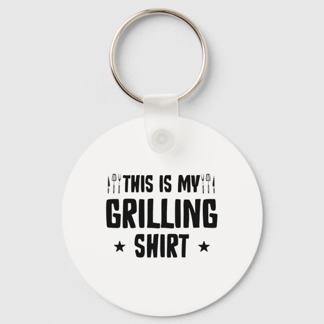 Porte-clés Funny Grilling Byrbecue Bbq Griller Smoker Pitmast (Recto)