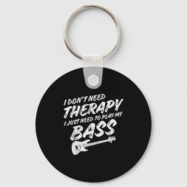 Porte-clés Funny Guitar Player I Just Need To Play My B Guita (Recto)