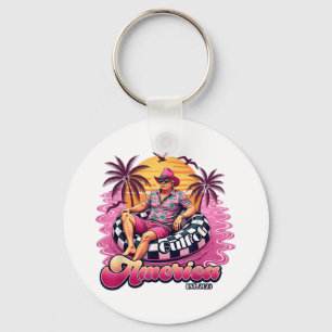 Porte-clés Funny Gulf Of Usa America 2025 Plage Rose Trump 20