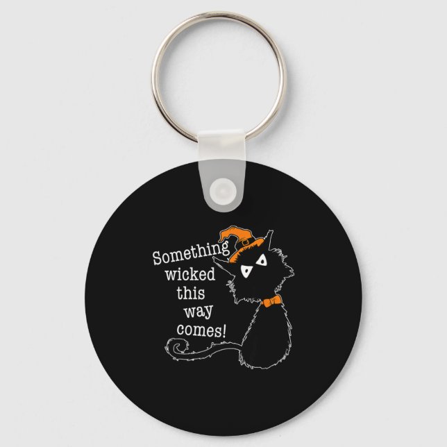 Porte-clés Funny Halloween Cat - Shakespeare Macbeth Quote  (Recto)