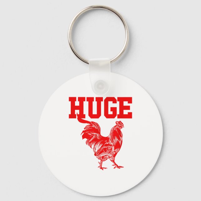 Porte-clés Funny Huge Mens Rooster Graphic  (Recto)