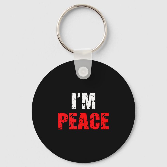 Porte-clés Funny I Come In Peace I’m Peace Matching Couple Lo (Recto)