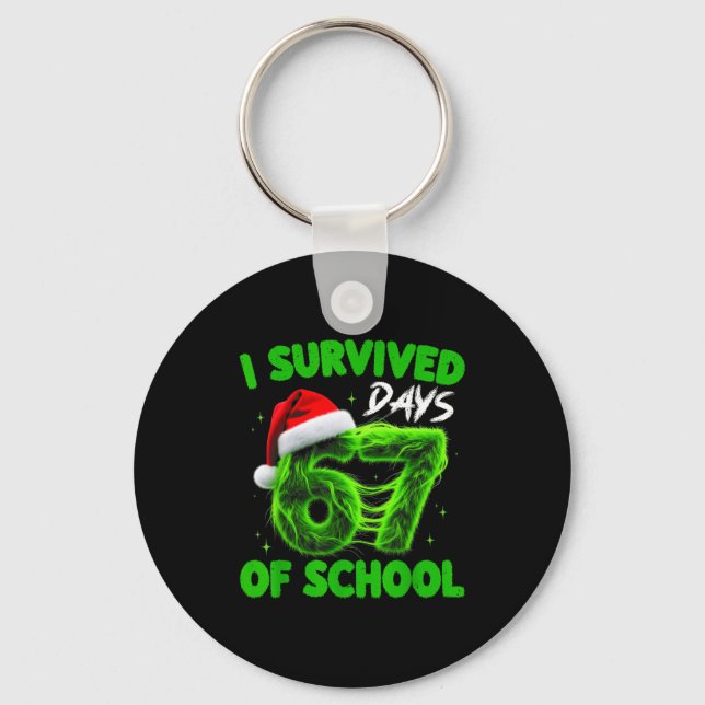 Porte-clés Funny I Survived 67 Days Of School Christmas Kids  (Recto)