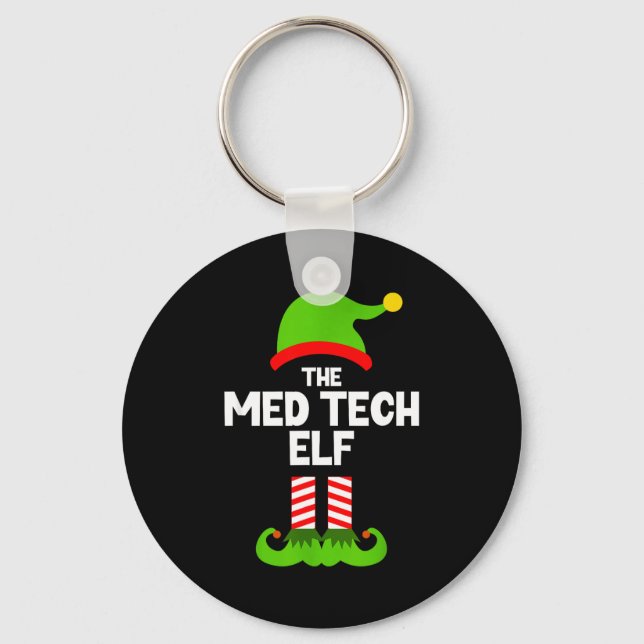 Porte-clés Funny I'm The Med Tech Elf Christmas Xmas Medical  (Recto)