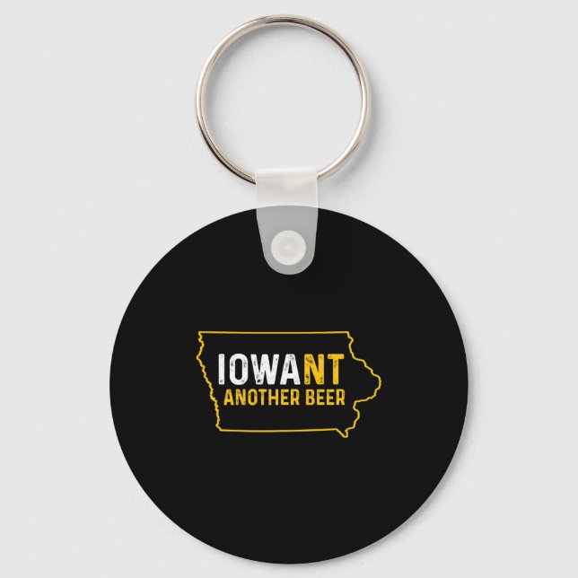 Porte-clés Funny Iowant Another Beer Iowa Beer Distressed  (Recto)