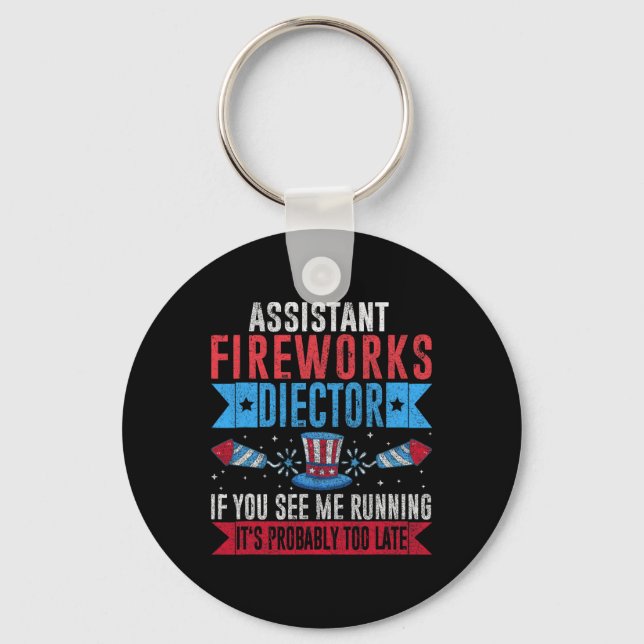 Porte-clés Funny Istant Fireworks Directeur I Run You Run 4th (Recto)