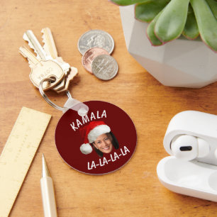 Porte-clés Funny Kamala Harris Face Santa Hat Noël