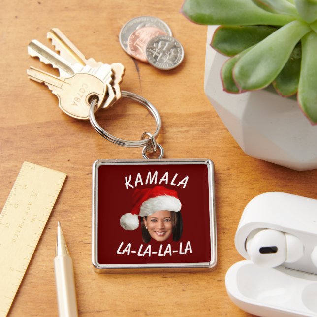 Porte-clés Funny Kamala Harris Face Santa Hat Noël (Bureau)