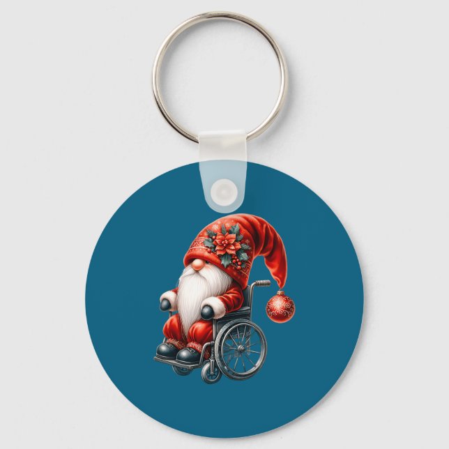 Porte-clés Funny Kids Wheelchair Santa Graphic For Men Christ (Recto)