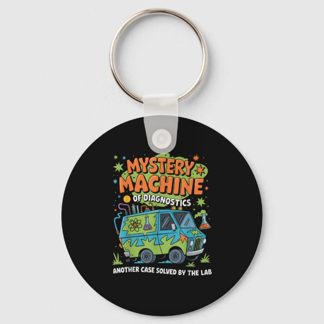 Porte-clés Funny Lab Week 2025 Retro Mystery Machine De Diagn (Recto)