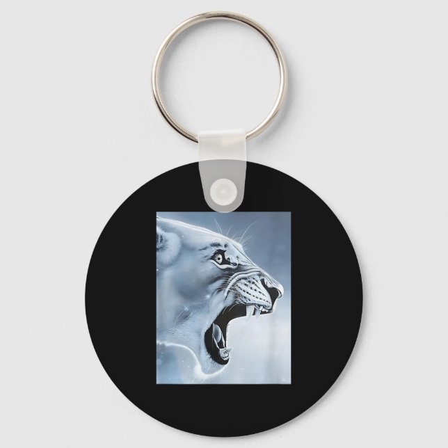 Porte-clés Funny Lion Singe Mème Ragebait Mème Brainrot Gen (Recto)