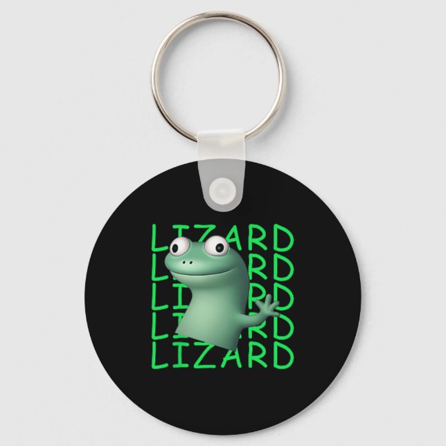 Porte-clés Funny Lizard Lizard Lizard Mème Viral Trending Pou (Recto)