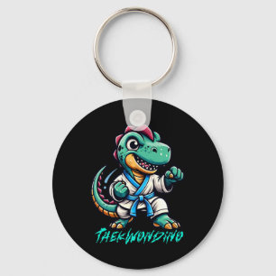 Porte-clés Funny Martial Arts Karate Taekwondo Dino Animal Cu