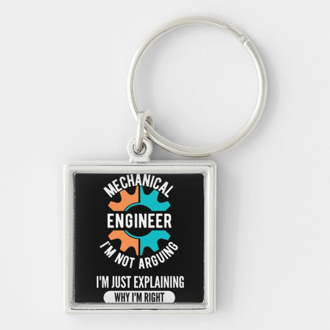 Porte-clés Funny Mechanical Engineer, Mechanical Engineering (Devant)