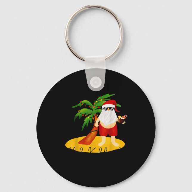 Porte-clés Funny Mele Kalikimaka Aloha Christmas Hawaiian San (Recto)