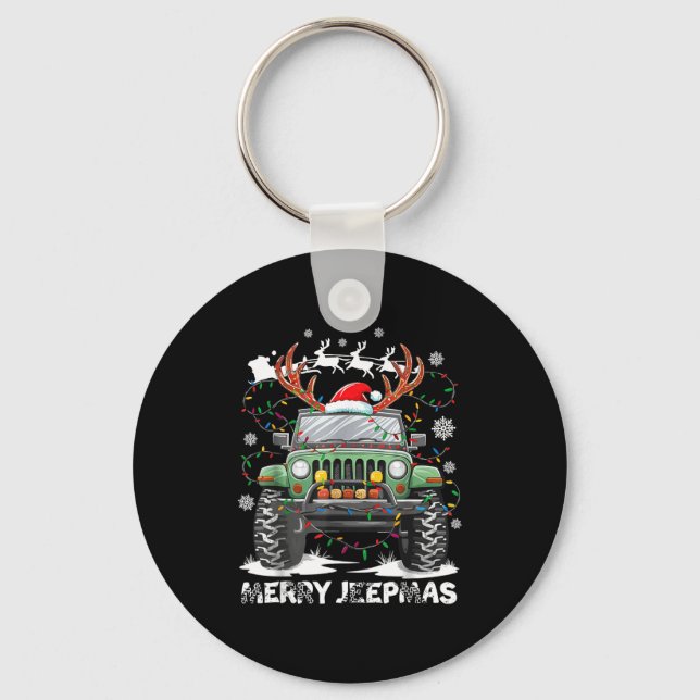 Porte-clés Funny Merry Jeepmas Ugly Light Reindeer Christmas  (Recto)