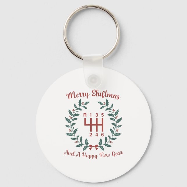 Porte-clés Funny Merry Shiftmas And A Happy New Quote Mechani (Recto)
