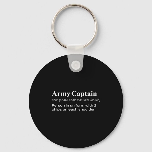 Porte-clés Funny Military Army Captain Definition Gift  (Recto)