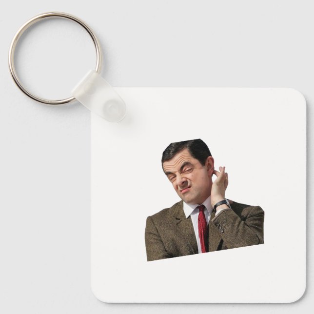 Porte-clés Funny Mr. Bean Confused Meme Keychain - Humorous G (Recto)