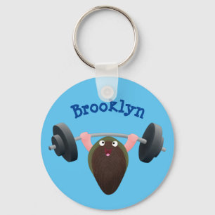 Porte-clés Funny mussel working out cartoon illustration