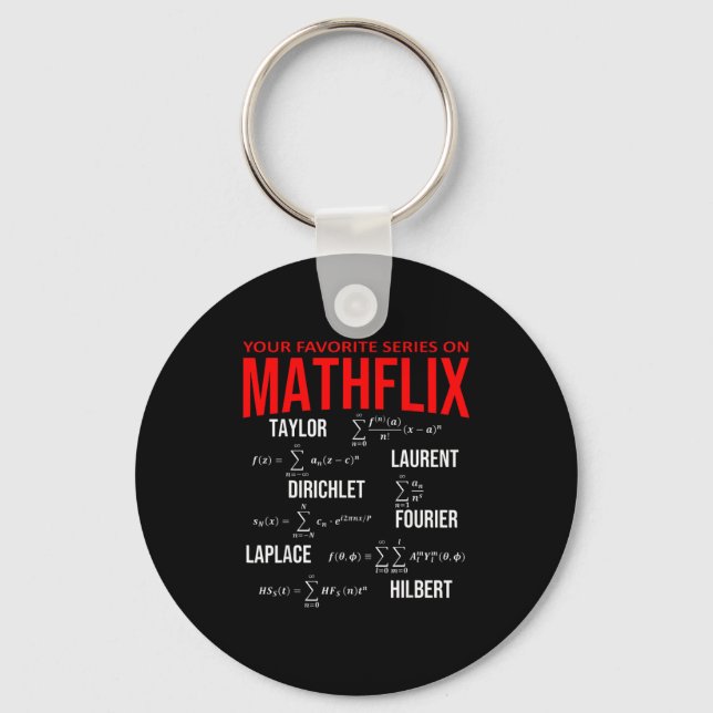 Porte-clés Funny Nerdy Your Favorite Series On Mathflix Math  (Recto)
