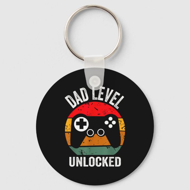 Porte-clés Funny New Dad Shirt Dad Level Unlocked Tee Shirt G (Recto)
