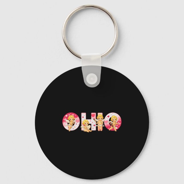 Porte-clés Funny Ohio Cud Midwestern Party O-h-i-o In Valenti (Recto)