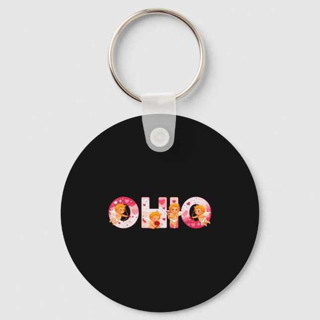 Porte-clés Funny Ohio Cud Midwestern Party O-h-i-o In Valenti (Recto)