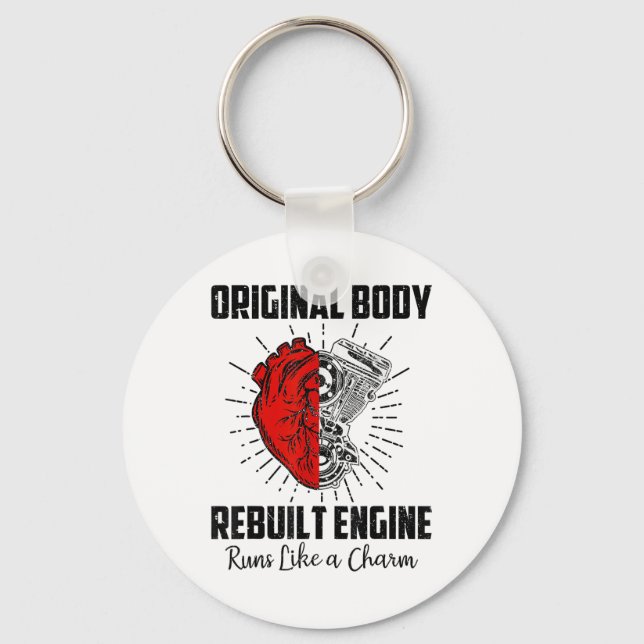Porte-clés Funny Open Heart Chirurgie Récupération Survivant  (Recto)