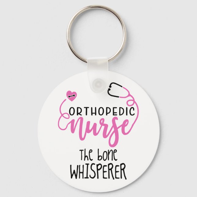 Porte-clés Funny Orthopedic Nurse cite murmurer - (Recto)