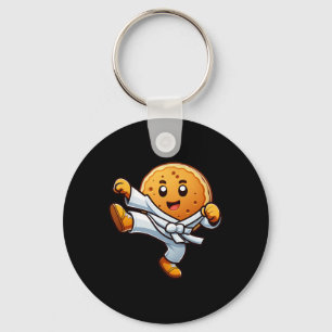 Porte-clés Funny Pancake Pan Karate Taekwondo Kick Boys Girl