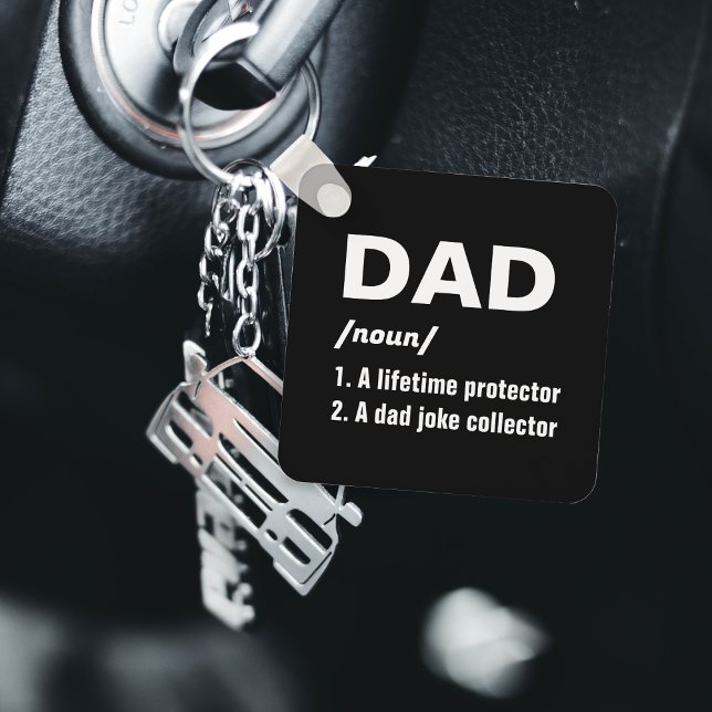 Porte-clés Funny Papa Définition Fête des pères photo (Funny Dad Definition Father's Day 
)