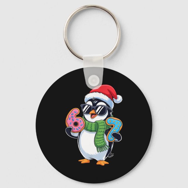 Porte-clés Funny Penguin Six Seven 67 Ice Cream Christmas Boy (Recto)