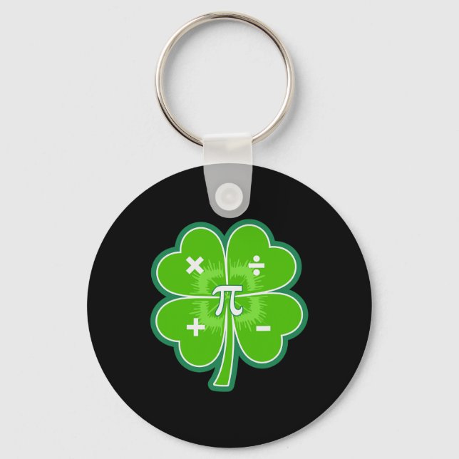 Porte-clés Funny Pi Day Math Patricks Day Chance Shamrock Ver (Recto)