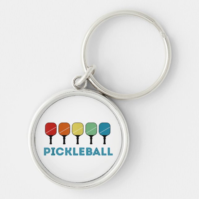 Porte-clés Funny Pickleball Retro Vintage (Devant)