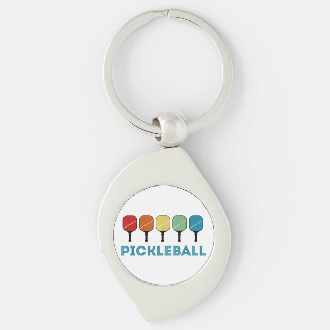 Porte-clés Funny Pickleball Retro Vintage (Devant)