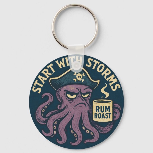 Porte-clés Funny Pirate Octopus Rum Roast (Recto)