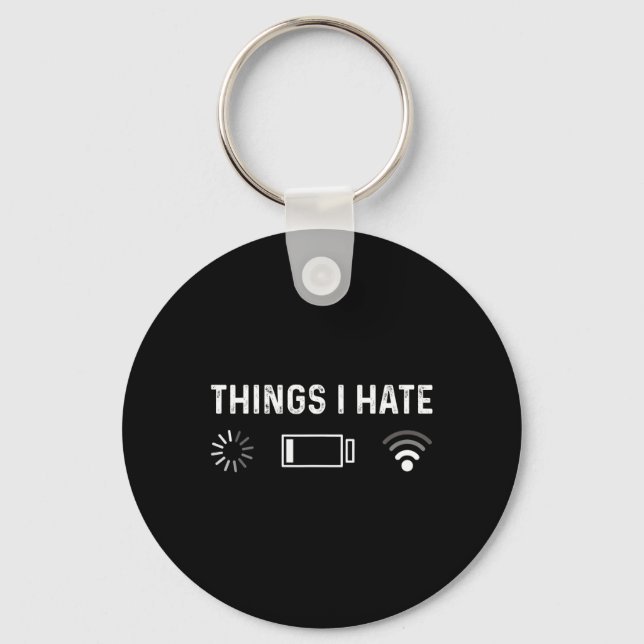 Porte-clés Funny Programmer Things I Hate Gamer  (Recto)