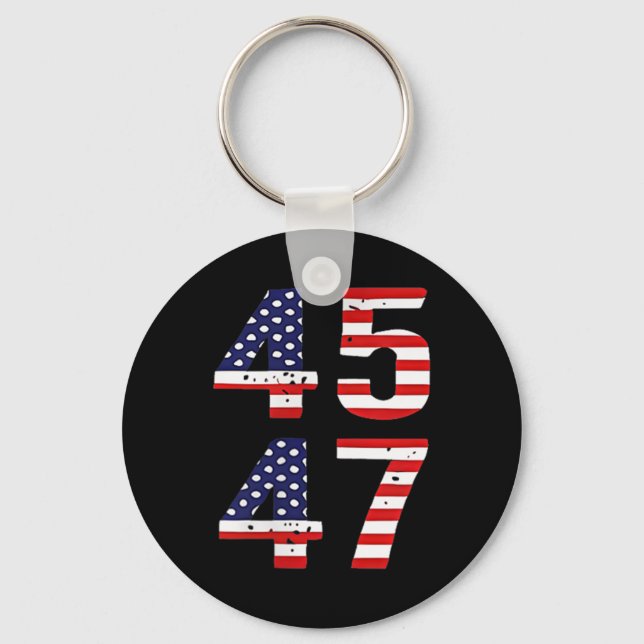 Porte-clés Funny Qr Président Trump Code de danse Trump 45_47 (Recto)