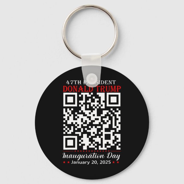 Porte-clés Funny Qr Président Trump Dance Code Inauguration D (Recto)