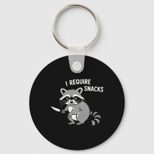 Porte-clés Funny Raccoon I Requiert Snacks Halloween Humour 1