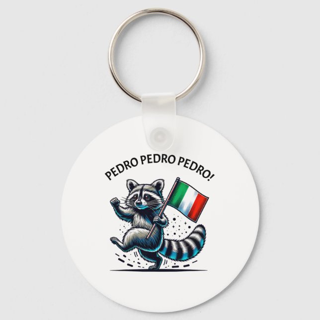 Porte-clés Funny Raccoon Meme (Recto)