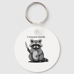 Porte-clés Funny Raccoon mignon Humour animal J'ai besoin de