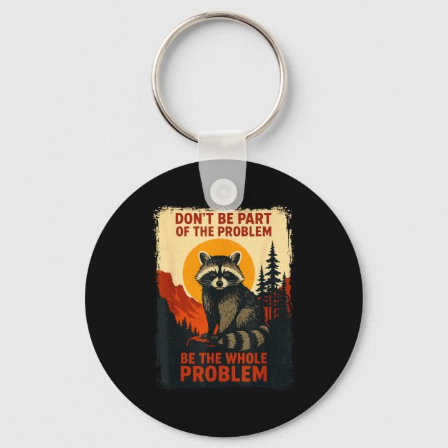 Porte-clés Funny Raccoon Nature Wildlife Outdoor Graphic Sarc (Recto)