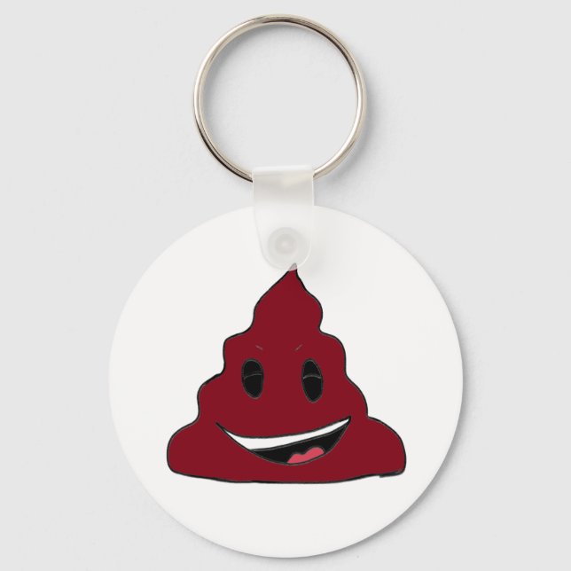 Porte-clés Funny Red Poop Porte - clé Emoji (Recto)