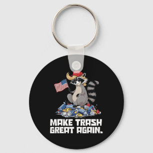 Porte-clés Funny Rendre la poubelle à Trump Trump Garbage Ref