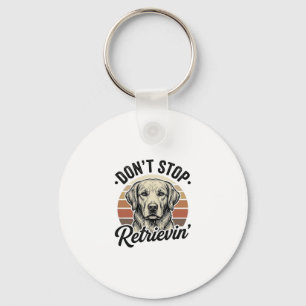 Porte-clés Funny Retriever Chien Gravure Vintage Graphique Te